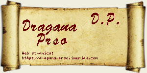 Dragana Pršo vizit kartica